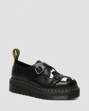 Dr Martens Sidney Hair On Creeper Topánky Na Platforme Damske Čierne | 0819-KYPDM